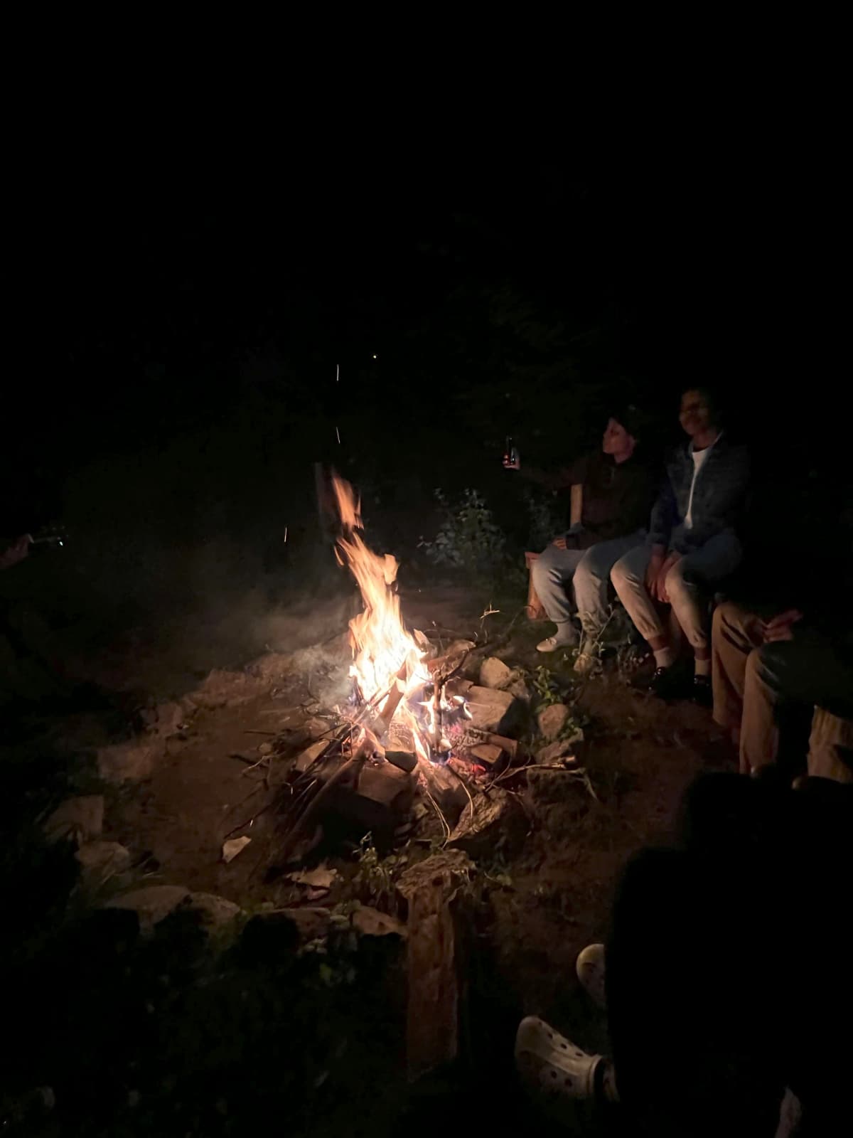 Bonfire at Allan's sleepover visit 9 Aug 2025: Clip 2